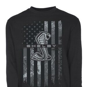 JH DESIGN GROUP Men's Shelby Cobra Snake Flag Pullover Crewneck Sweatshirt